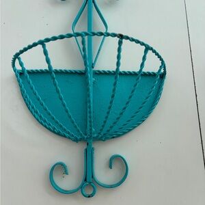Turquoise Wall Decor Basket one of a kind
